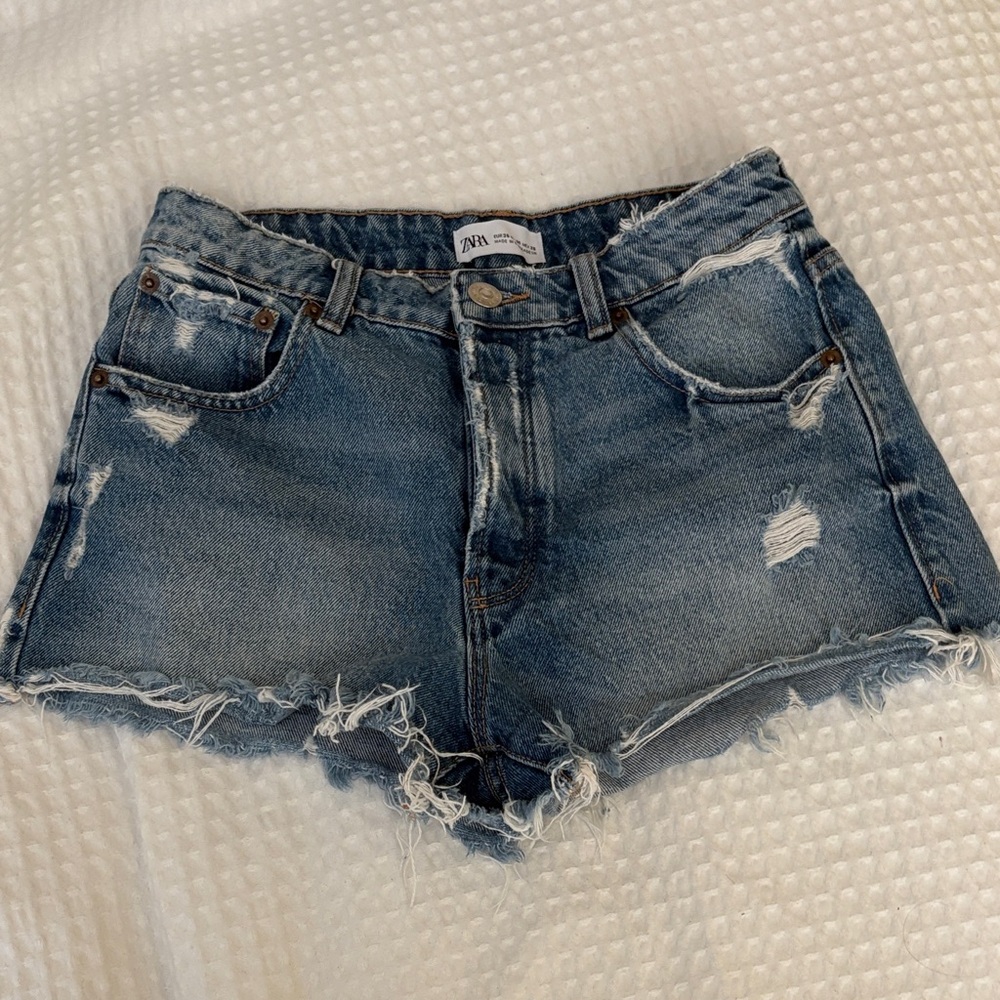 Zara Blue Denim Shorts